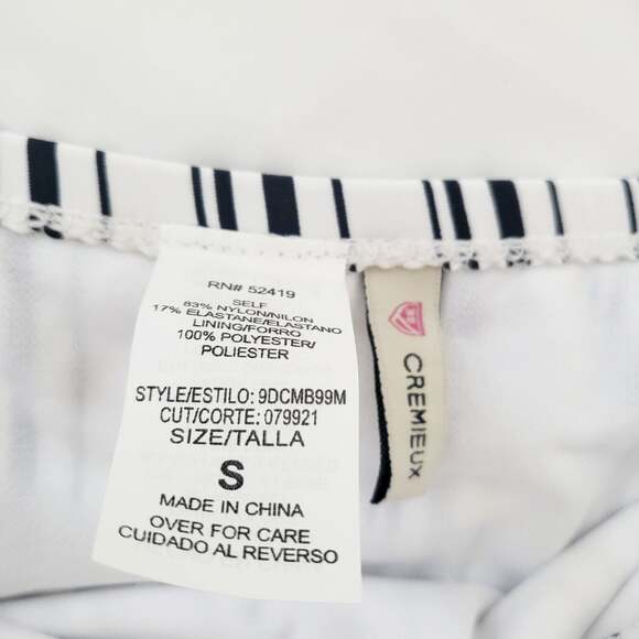 New Cremieux black and white high waisted striped swim - Picture 3 of 3